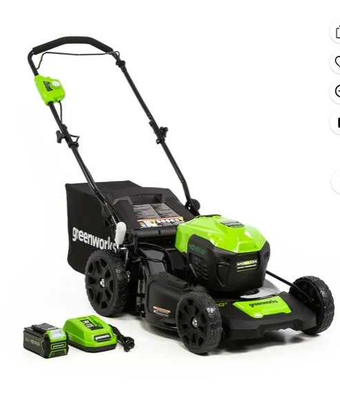 Greenworks 40V 20″ Brushless Push Lawn Mower with 4.0 Ah Battery & Quick Charger 2516302VT