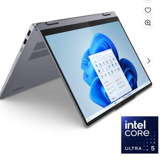 Lenovo IdeaPad 5i 2-in-1 14″ WUXGA Touchscreen Intel Core Ultra 5 AI 8GB Ram 512 SSD Luna Grey Windows 11 83KR0047US