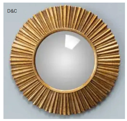 Small Golden Convex Mirror Sanctus