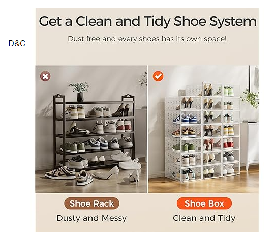 PINKPUM 15 Pack X-Large Shoe Storage Box