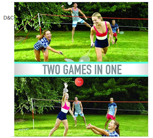 Franklin Sports Volleyball & Badminton Combo Set