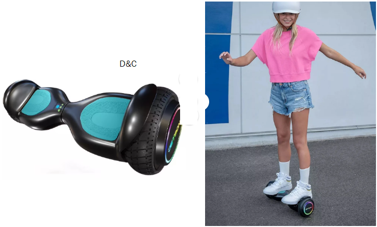 Jetson Dash Hoverboard, LED Lights, Black, Kids 6+