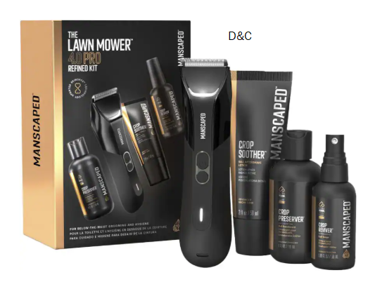 Manscaped – The Lawn Mower 4.0 Pro Refined Package SkinSafe Rechargeable Wet/Dry Groin and Body Hair Trimmer, Grooming Gift Set – Black