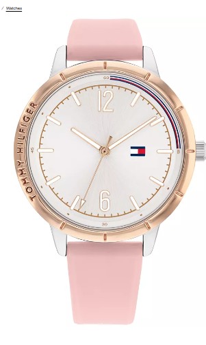 Women’s Pink Silicone Strap Watch 38mm