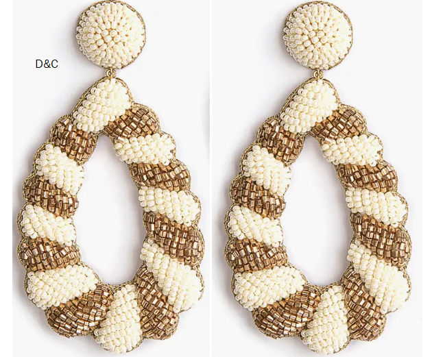 Elenor Beaded Teardrop Earrings