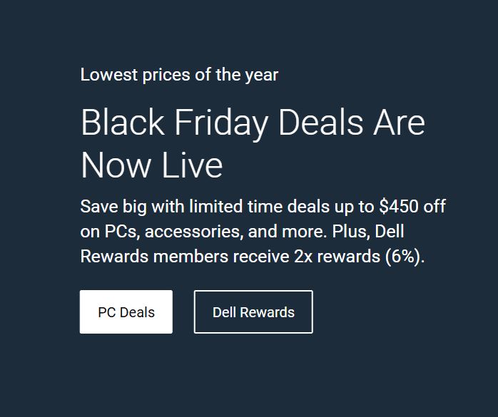 Dell Black Friday deals are live