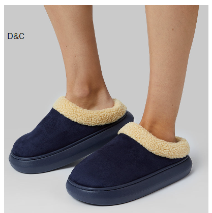 WOMEN’S SHERPA-LINED FAUX SUEDE SLIPPERS