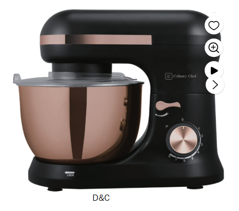 Culinary Chef 4.5l Stand Mixer-Rose Gold Bowl And Trim