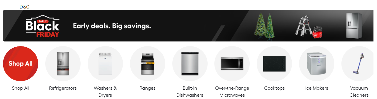 Lowe’s Early Black Friday Deals on Appliancs