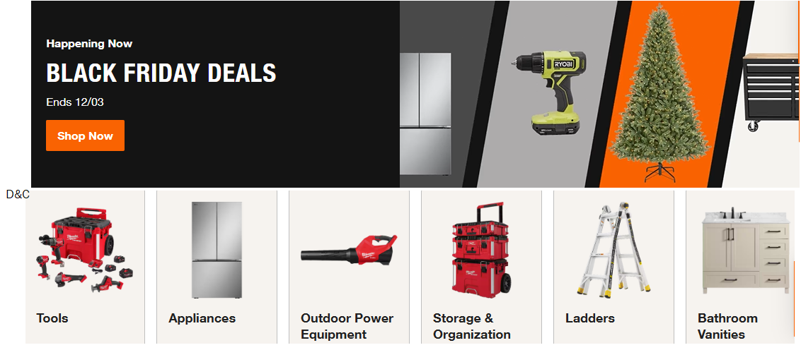 Homedepot BLACK FRIDAY DEALS