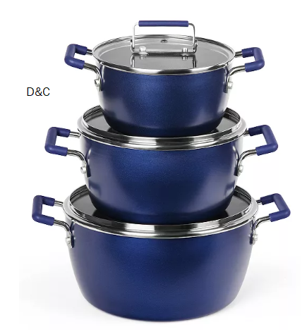 Granitestone 6-pc. Stackable Triple Layer Nonstick Nesting Pots