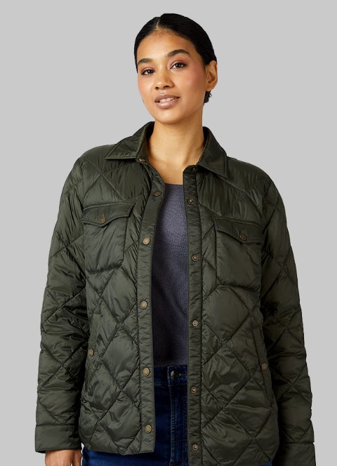 WOMEN’S LIGHTWEIGHT PACKABLE SHIRT JACKET