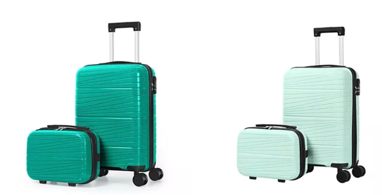 Hikolayae Value Pack 2-Piece Hardside Spinner Luggage Set