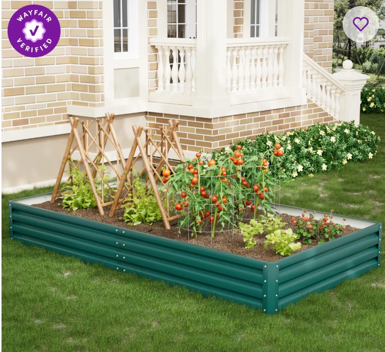 Humphery Galvanized Steel Raised Garden Bed