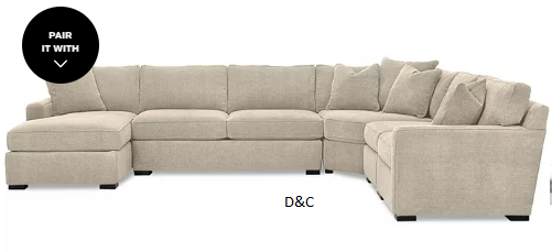 Radley 5-Piece Fabric Chaise Sectional Sofa