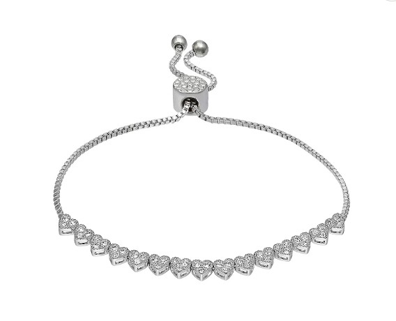 Brilliance Crystal Heart Adjustable Bracelet