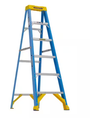 6 ft. Fiberglass Step Ladder (10 ft. Reach Height) with 250 lb. Load Capacity Type I Duty Rating
