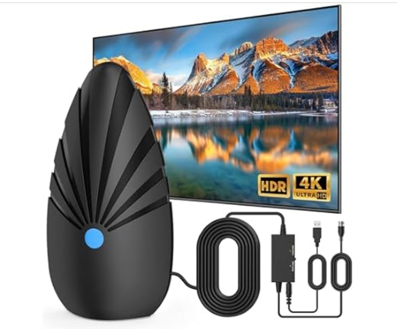 (NEW) TV Antenna Indoor Miles Long Range Digital Antenna – Antenna for Smart TV for Easy Installation and All Smart/Old TVs, Supports 4K 1080P HD VHF UHF