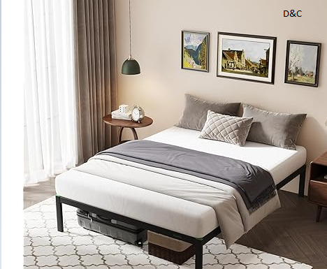 Metal 14″ Platform Bed Frame with Storage