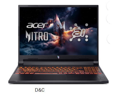 Acer Nitro V 16 AI WUXGA (1920 x 1200) IPS 180Hz Gaming Laptop AI PC, AMD Ryzen 5 240 Processor, NVIDIA® GeForce RTX™ 5050 8GB GDDR7 VRAM, 16GB RAM, 512GB SSD, Obsidian Black