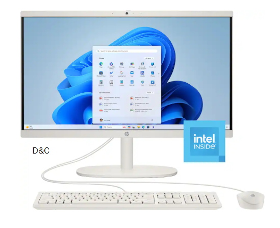 HP – 21.5″ All-in-One – Intel N100 – 8GB Memory – 128GB UFS – Cashmere White