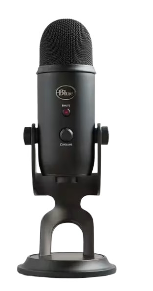 Blue Microphones Yeti Professional Multi-Pattern USB Condenser Microphone – Blackout