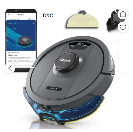 Shark Matrix 2-in-1 Robot Vacuum, Multi-Surface, Pet Friendly, Mopping Capability, Matrix Clean Navigation, Voice Control, RV2402WD