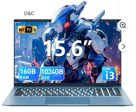 SGIN 15.6in laptop Windows 11 with Intel Core i3, 16GB RAM 1TB ROM Laptop Computer, FHD 1920*1080, Wifi 6, BT 5.2