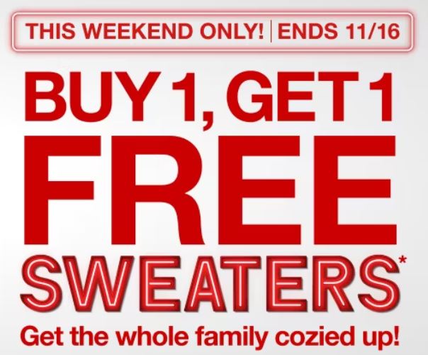 JCPENNY Buy 1 Get 1 Free Sweaters