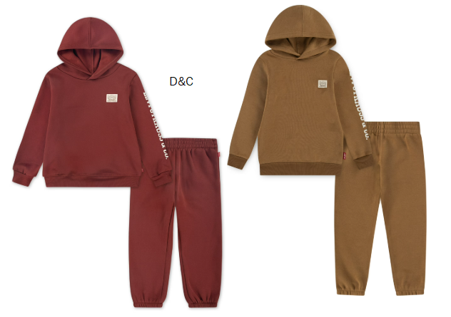 Levi’s Boys 2-Piece Patch Hoodie & Jogger Set, Sizes 4-7