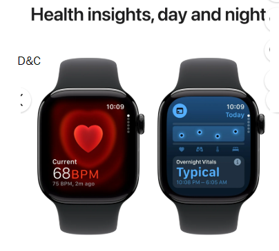 Apple Watch Series 10 GPS 42mm Jet Black Aluminum Case with Black Sport Band – S/M