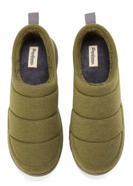 Dearfoams Cozy Comfort Men’s Jersey Closeback Slippers