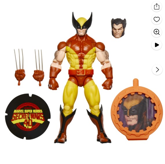 Marvel Legends Series Secret Wars Wolverine, Retro Marvel Comics Collectible Action Figure (6”)