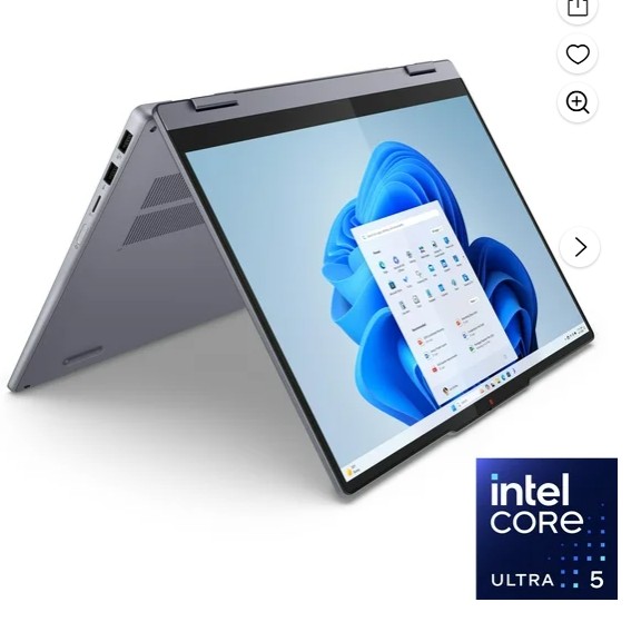 Lenovo IdeaPad 5i 2-in-1 14″ WUXGA Touchscreen Intel Core Ultra 5 AI 8GB Ram 512 SSD Luna Grey Windows 11 83KR0047US