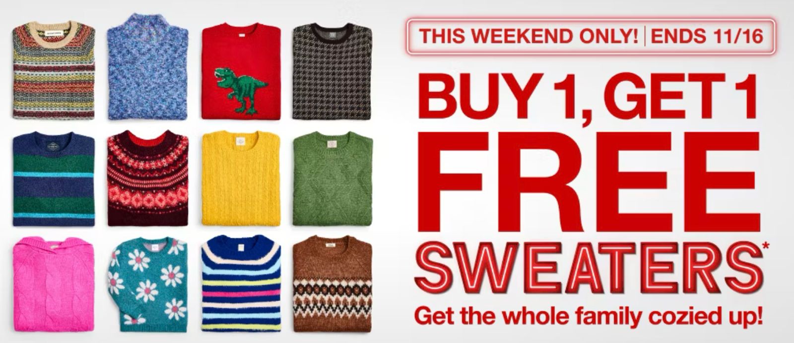 Buy 1 Get 1 Free Sweaters for your family