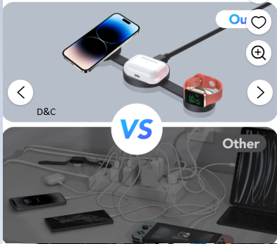 Magsafe Charger Fodable 3 in 1 Charging Station Compatible with iPhone16 15 14Pro Max, Andorid, Wireless Charger Dock Compatible for Apple Watch & AirPods 4 3 Pro, Black