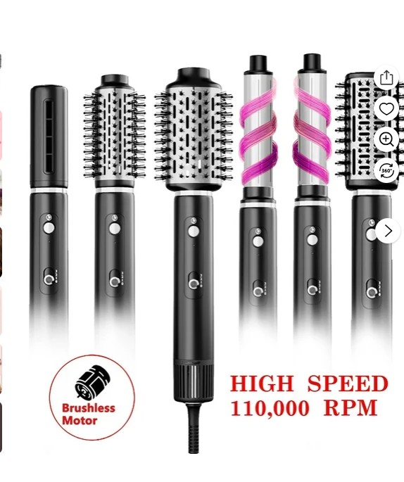 NICEBAY Hot Air Brush, Hair Dryer Brush High Speed Motor, Blow Dryer 1300W, Plastic