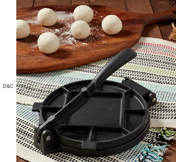 INFUSE Latin Cast Iron 7.25″ Tortilla Press