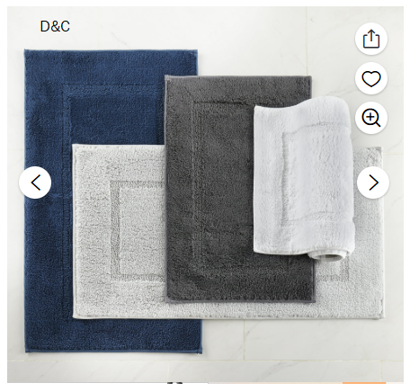 2 Piece Organic Cotton Luxury Bath Rug Sets