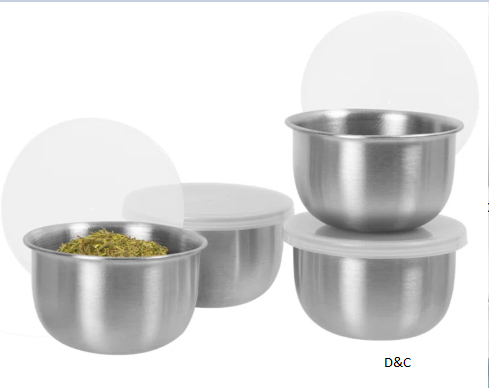 Prep And Tools Stainless Steel 4 Piece Nested Mixing Bowl Set