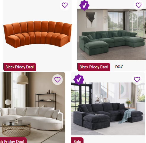 Black Friday sectional sofa deals