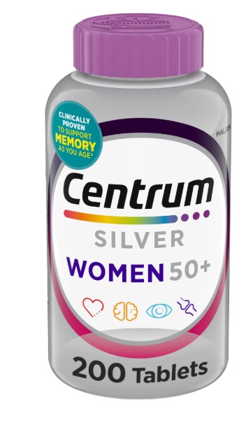 Centrum Silver Womens 50 Plus Multivitamin With Vitamin B, C, D3 & E, 200 Count