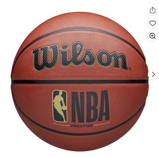 Wilson NBA Prestige Outdoor Basketball – Brown, Size 7 – 29.5″