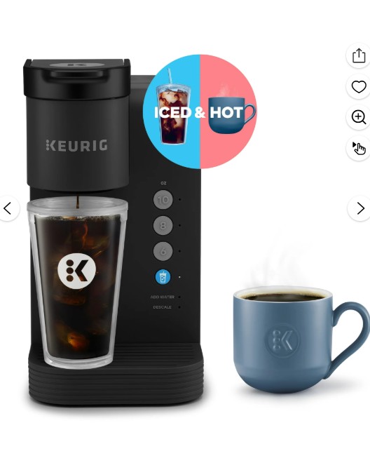 Keurig K-Express Essentials Plus, Iced and Hot Single-Serve K-Cup Pod Coffee Maker, Black