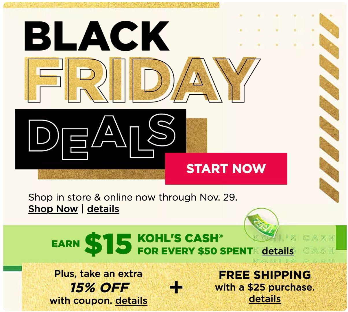Kohl’s Black Friday Sale starts now