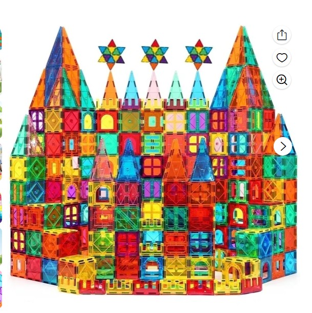 Magnetic Tiles for Kids,Educational Magnetic Building Blocks for Boys Girls, STEM Preschool Kidergarten Learning Toys