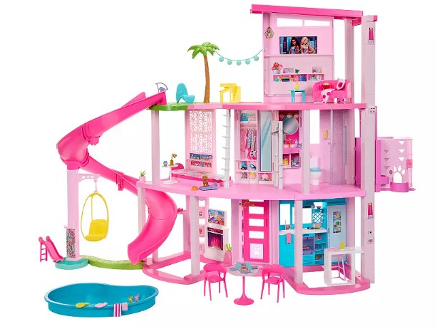 Barbie Dreamhouse Pool Party Doll House with 3 Story Slide
