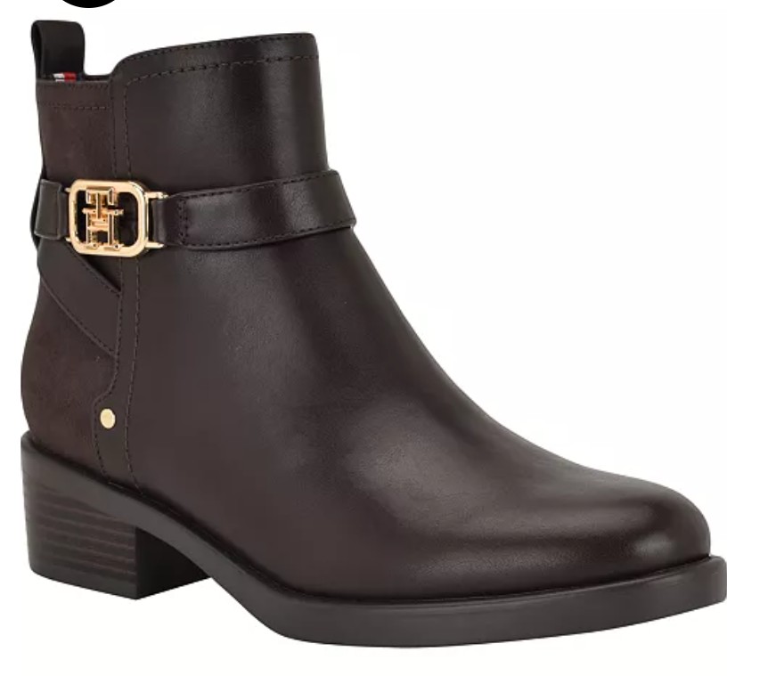 Women’s Ivaide Logo Strap Block Heel Booties