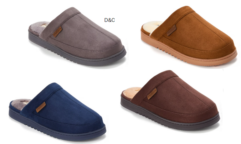 Dearfoams Cozy Comfort Men’s Joseph Scuff Slippers