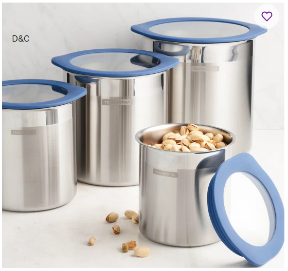 4 Piece Kitchen Canister Set